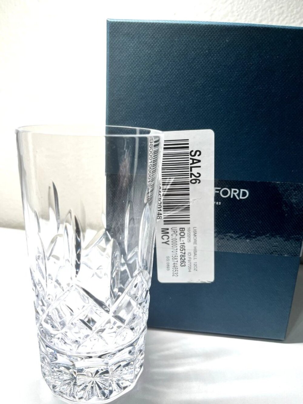 Waterford Lismore Hiball 11.5 oz Crystal Glass – Fine Leaded Drinkware - Picture 5 of 9